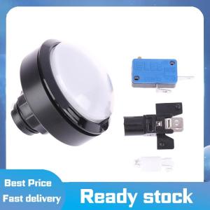 Sports🚴🏻‍♀️ 1PC 60Mm Arcade Nút Lớn Vòng LED Chiếu Sáng Với Microswitch Cho Tự Làm Arcade Trò Chơi Các Bộ Phận Máy 12V 32A Dome Ánh Sáng Chuyển Đổi