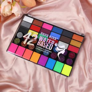 42Colors Stage Makeup Body Watercolor with Pearl and Fluorescent Glitter for Face Painting Suitable for Adults and Kids