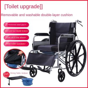 Wheelchairs For Elderly Portable Travel Push Chair Foldable Wheelchair Lightweight Same Section With Toilet Paralysis Patients Elde Package Travel Wheel Chairs Foldable 轮椅