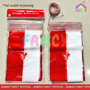 Bendera Merah Putih Garuda PLASTIK PREMIUM+ Tali sudah terpasang Anti Air HUT RI DIRGAHAYU 17AGUSTUS
