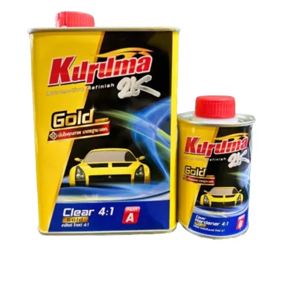 แลคเกอร์เงา 2K KURUMA 4:1 เคลือบเงา พร้อมน้ำยา ชุดเล็ก (เนื้อ 0.8 ลิตร ฮาร์ดเดนเนอร์ 0.2 ลิตร)
