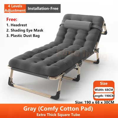 ✅SG Ready Stocks✅ JOMO Japanese Portable Folding Bed Single Bed 75cm Wide Surface Lightweight Bed Day bed Recliner Bed Foldable bed