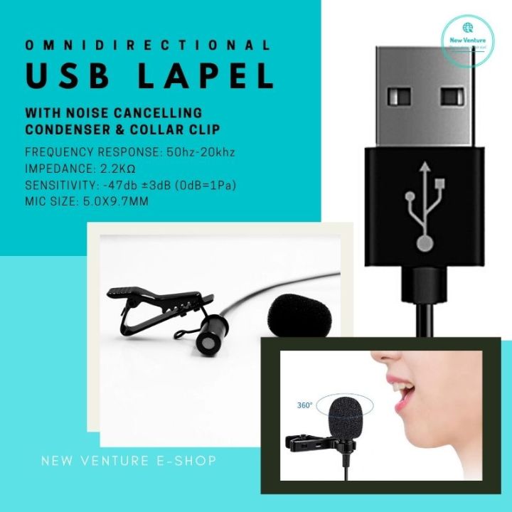 New%20Venture%20USB%20Lapel%20Microphone%20with%20Collar%20Clip%20and%20Custom%20Noise%20Reduction%20for%20Laptop%20Computer%20-%20Image%204