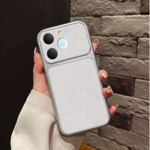 Business Lychee Leather Case for Realme Note 70 70T Pure Color Shockproof Camera Protection Cover