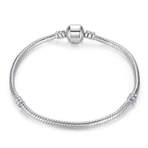 BAMOER Silver Color Simple Snake Chain Bracelet Adjustable Bracelet For Women Fashion Jewelry PA1131