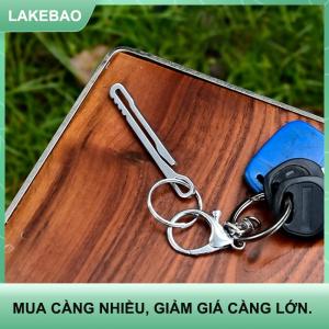 【LAKEBAO】 Thép không gỉ EDC Công cụ Ví đa chức năng keychain Carabiner tiền Clip cần thiết ngoài trời cắm trại accessorie