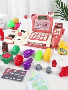 LZD  Máy Tính Tiền Siêu Thị Trẻ Em Đồ Chơi Mô Phỏng Bán Hàng Đa Chức Năng Giáo Dục Cô Gái Chơi Nhà Thu Ngân Quà Tặng Sinh Nhật