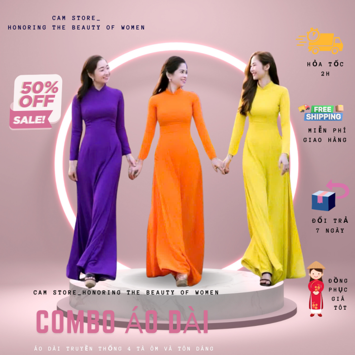 S237 1887 Áo only - Áo dài chiffon 4 tà thiết kế đính đá màu xanh lá main image 0
