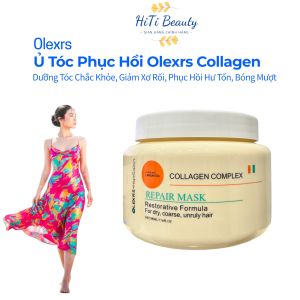 Ủ Tóc Phục Hồi Olexrs + HairSalon Collagen Complex Repair Mask 500ml Dưỡng Tóc Chắc Khỏe Giảm Xơ Rối Phục Hồi Hư Tổn Bóng Mượt Chuẩn Salon