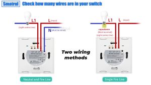 WH Smart Switch WiFi Control Tuya Wifi+RF433 Remote Touch Wall Switch No Neutral & Neutral Hybrid 2-in-1 Smart Home Smart Life Alexa Google Home