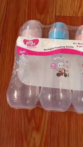 3PCS/Pack  Baby Straight Feeding Bottle Combination Set (BIG) 9oz/250ml MEETYOU