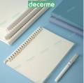 Sổ còng nhựa A4 B5 A5 DecorMe sổ caro vở kẻ caro kẻ ngang còng nhựa cứng có thể tháo còng thay giấy refill tiện dụng. 