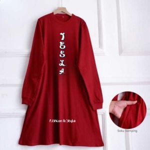 Tunik Wanita Lengan Panjang Nagita Tunic Bahan Kaos Katun Combed Baju Atasan Wanita Simple Terbaru 2024 Oversize Kekinian