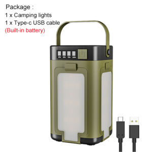 ASAFEE LY24 Solar Rechargeable Camping Lantern LED Warm Light Tent Hanging Lamp 6 Modes Waterproof Emergency Light