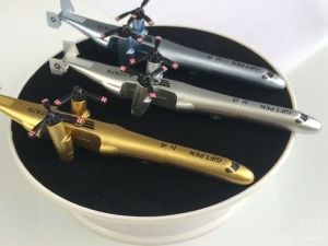 1Pcs Creative Helicopter Airplane Shape Gel Pen 0.5mm Black Ink Signature Pen Student Stationery Writing Office Supplies Boy Gift