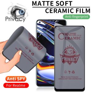 Matte Privacy Ceramic Film Soft Tempered Glass Screen Protective for Realme Note 70 80 60 x 50 3 5 6 8 7 9 10 11 14 X 15T 13 12 Pro + 5i 6i 8i 9i 7i C17 C20 C20A C21 C25 Y C25s C11 C31 XT C3 C12 C15 C30 C30S C35 C33 C51 C55 C67 C75 Narzo 50i 50 a 30a 20