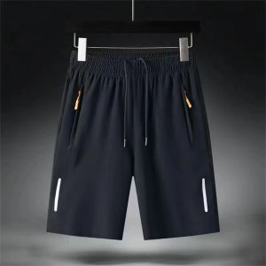 Buy 1 get 1 Mens Ice Silk Shorts Quick Dry Breathable Pants Sport Running Sweat Beach Casual Loose Capris