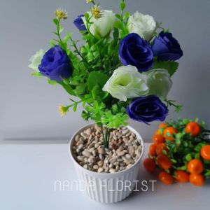 DODORY PT25 Pot Tanaman Hias Bunga Hias Plastik Ornamen Pot Bonsai Bunga Pajangan Rumah Artificial