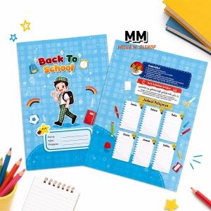 SAMPUL BUKU  ISI 20 LEMBAR KARAKTER KARTUN LUCU- LUCU UKURAN KWARTO