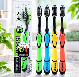 BÀN CHẢI ĐÁNH RĂNG BOSSI LÔNG MỀM COMBO 10 CÂY – BÀN CHẢI NGƯỜI LỚN TAY CẦM CHỐNG TRƯỢT