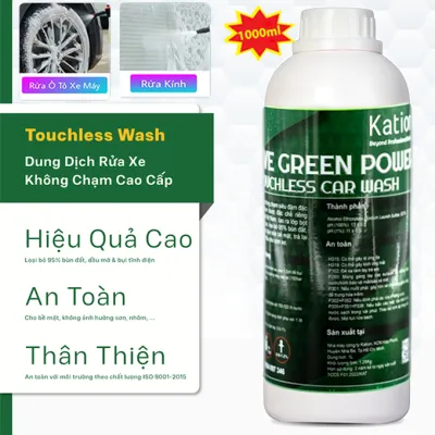 Chai Dung Dịch KATION 1000ml Nước Rửa Xe Bọt Tuyết Không Chạm – Giải Pháp Làm Sạch Tiện Lợi Giữ Bóng Đẹp Cho Xe Máy & Ô Tô