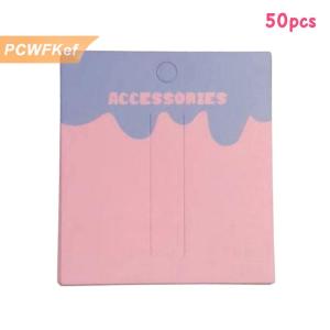 【PCWFKef】 50ชิ้น COLOUR คลิปผมแบบห้อยได้สำหรับใส่การ์ดปิ่นปักผมอุปกรณ์เสริมสำหรับผมกระดาษการ์ด