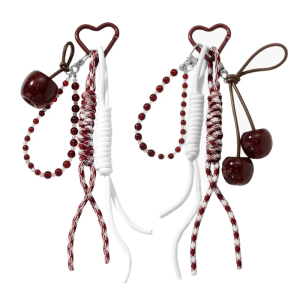 Trendy Braided Keyring Bag Pendant Metal Keychain Accessories Purse Charm Hanging Ornament Backpack Charm for Student