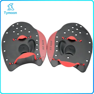 Perfeclan 1 Pair Swimming Gloves Hand Paddles Silicone Training Paddle Diving Fin Flipper Adjustable Strap Water Resistance Suitable for Men Women Kids P