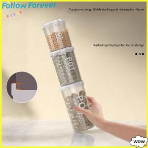 【Follow】【New Arrived】 COD ภาชนะบรรจุธัญพืชในครัวปิดสนิทภาชนะเก็บขนมใสกันความชื้นธัญพืชและธัญพืชปิดผนึกกล่องบาร์เรล