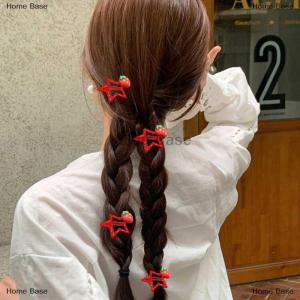 [COD] Home Base 5pcs trẻ em ngôi sao dâu tây BB Clip bangs phá vỡ tóc Clip cô gái trán năm cánh sao hairclip bé phụ kiện tóc