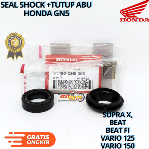 Seal abu shock + tutup abu honda GN5 untuk motor SUPRA X BEAT BEAT FI VARIO 125 VARIO 150.AHM berkualitas original asli ori dan presisi