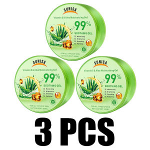 【BUY 1 TAKE 2】 SUNISA 99% Aloe Vera Soothing Gel Aloe Vera & Vitamin E Moisturizer Soothing Original Aloe Vera Gel For Face And Body Kiki Beauty & Care Water Base Brigtening Hydrating Whitening Anti-Aging All Stypes Of Skin Care