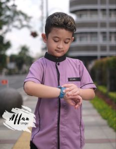 Setelan Pakaian Muslim Anak laki-laki Lengan Pendek Baju Koko Affan Terbaru Usia 1-10 Tahun premium