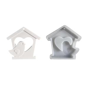 Nhà Mặt dây chuyền chim khuôn silicon handmade đồ treo trang trí đúc khuôn expoy nhựa treo tường decors bê tông khuôn