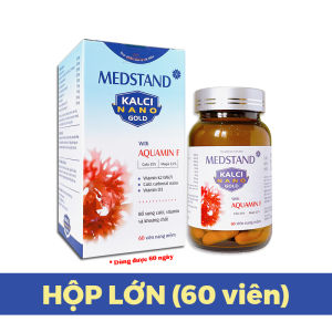 MEDSTAND KALCI NANO GOLD - Viên uống bổ sung canxi hữu cơ và vitamin D3 cho cơ thể.