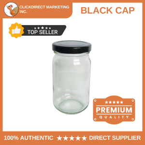 M-7177 220ML/8oz glass jar 24 pcs per box with plastic seal
