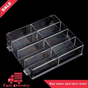 [COD] Acrylic hiển thị trường hợp Tương thích với 8 Khe cắm hiển thị trường hợp cho chết đúc Đồ chơi xe ô tô đứng trên văn phòng nhà