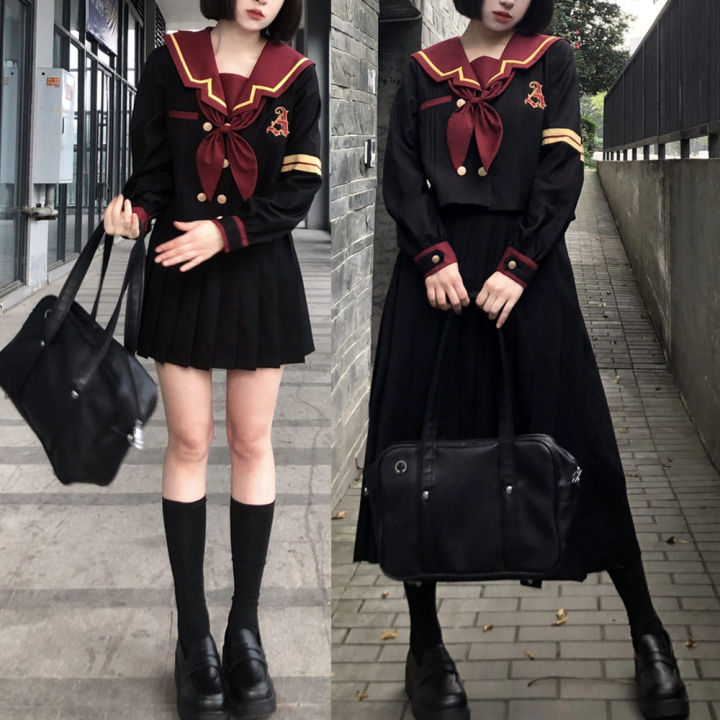 Chân váy xếp ly phong cách đồng phục nữ sinh Nhật Bản【Free Bow】 - Chân váy  | ThờiTrangNữ.vn