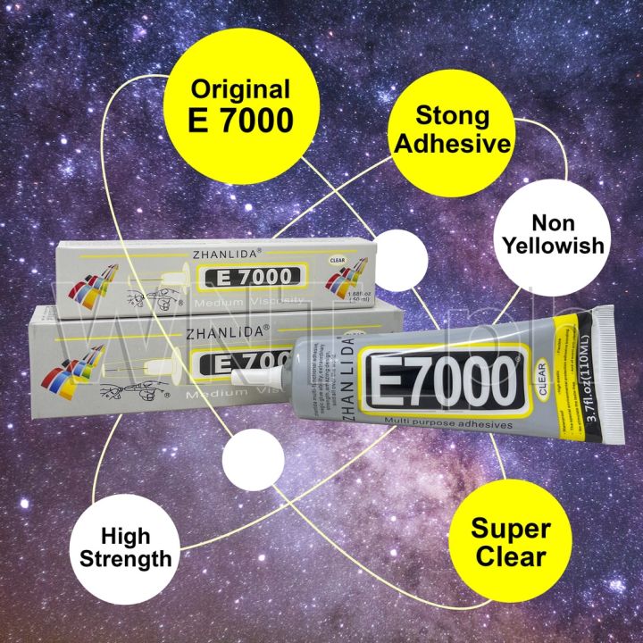 ORIGINAL E7000 Multipurpose FABRIC GLUE ZHANLIDA ADHESIVE 50ML/110ML