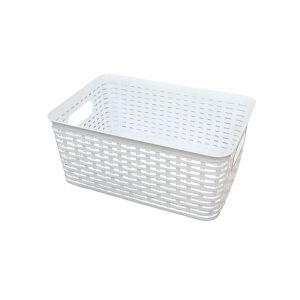 Keranjang Anyam Plastik Serbaguna / Kotak Penyimpanan Botol Bumbu Snack Aksesoris Makeup ATK Peralatan Mandi Wadah Tempat Buah / Storage Box Organizer Multifungsi - FR GALLERY