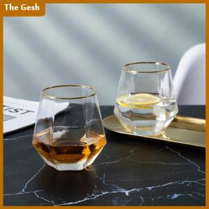 [The Gesh] European Style Edged Plastic Hexagonal Household Transparent Whiskey Hexagonal Foreign Wine