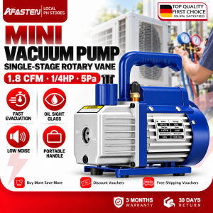 Rotary Vane Vacuum Pump 150W & 220V 1/4HP 5Pa 1.8CFM Heavy Duty Single Stage Rotary Vane Vacuum Pump Large Oil Window Design Lightweight And Easy To Carry For AC Repair & Vacuum Packaging & Printing & Lab Filtration & Coating