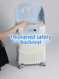 Charles Kids Ride-On Luggage with Front Opening Safety Belt USB Charging Port Cup Holder for Travel