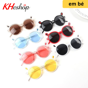 [Deal Rẻ Mua Ngay] Kính Tai gấu tròn trong suốt hoạt hình dễ thương bảo vệ mắt bé khỏi UV400 mã Y9807 - kheshop