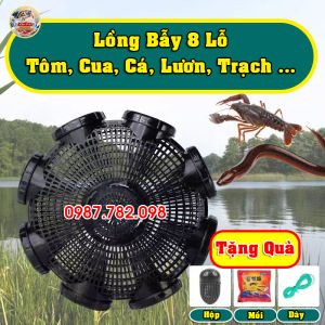 Lồng Bẫy Lươn 8 Cửa Phiên Bản Mới Bẫy Tôm Cua Cá Lươn Trạch - Nhựa ABS Chất Lượng Cao - Hiệu Quả 100%