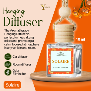 Solaire Scent Hanging Car Diffuser – 10ml Oil-Based Long-Lasting Fragrance