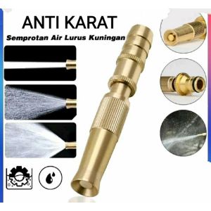 SEMPROTAN AIR LURUS KUNINGAN / NOZEL SPRAYER CUCI MOTOR MOBIL SELANG 1/2 INCH