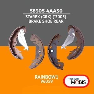 583054AA30 BRAKE SHOE REAR for HYUNDAI STAREX (GRX) (2005) [MOBIS ORIGINAL] Part #58305-4AA30