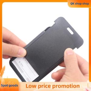 ✨QK shop✨ Stylish Simple Document Card Holder For Women Men High Quality Retractable Sliding Cover Card Holder Bus Card ID Card Holder