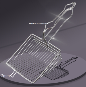 Xẻng xúc cát lọc cát vệ sinh cho Mèo bằng inox (mẫu mới) - Love Pets Shop